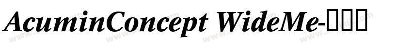 AcuminConcept WideMe字体转换